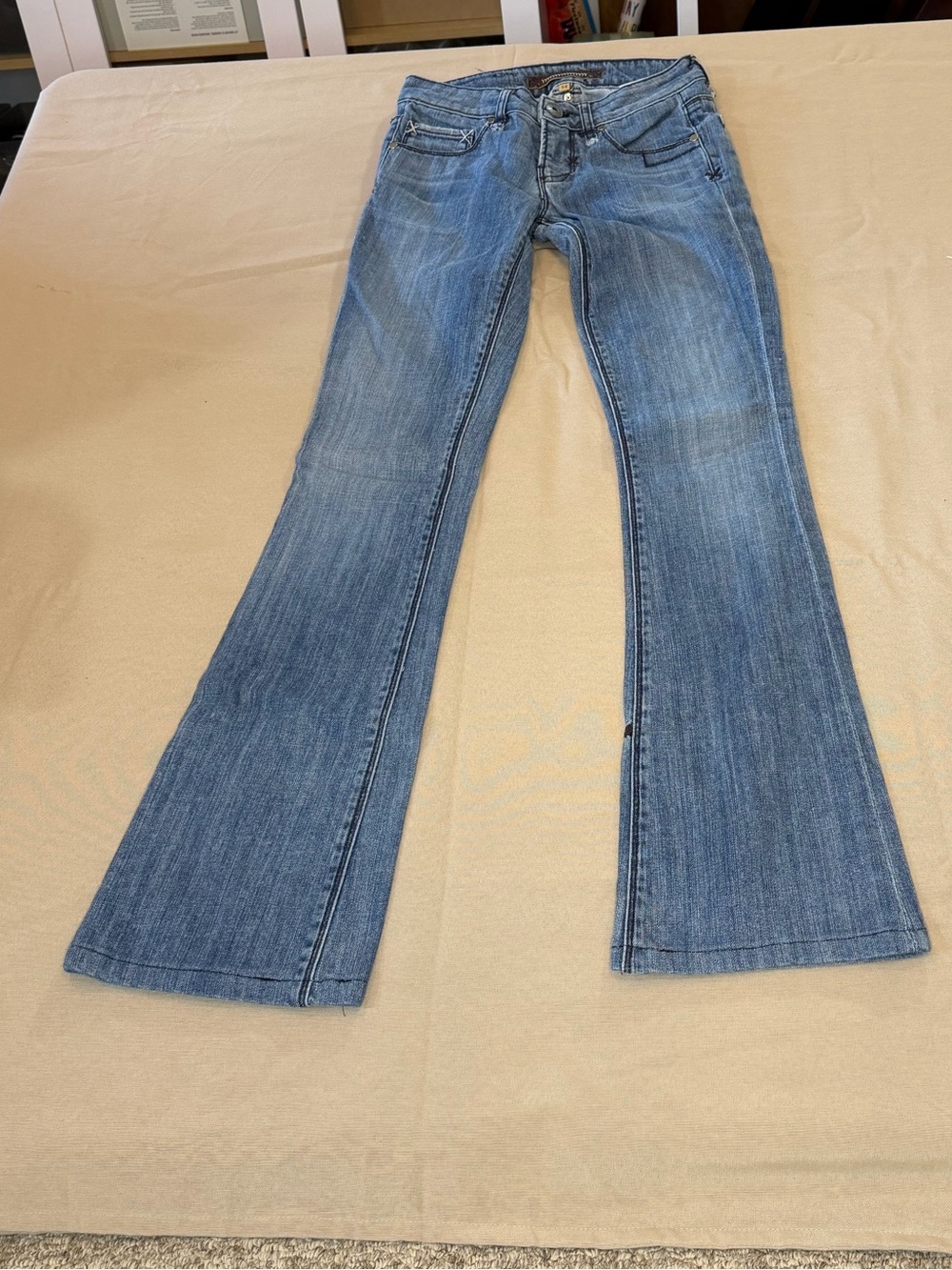 Yanuk Medium Blue Flare Jeans - Wide Leg